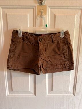 Arizona Jean Company Brown Cotton Blend Women's Shorts